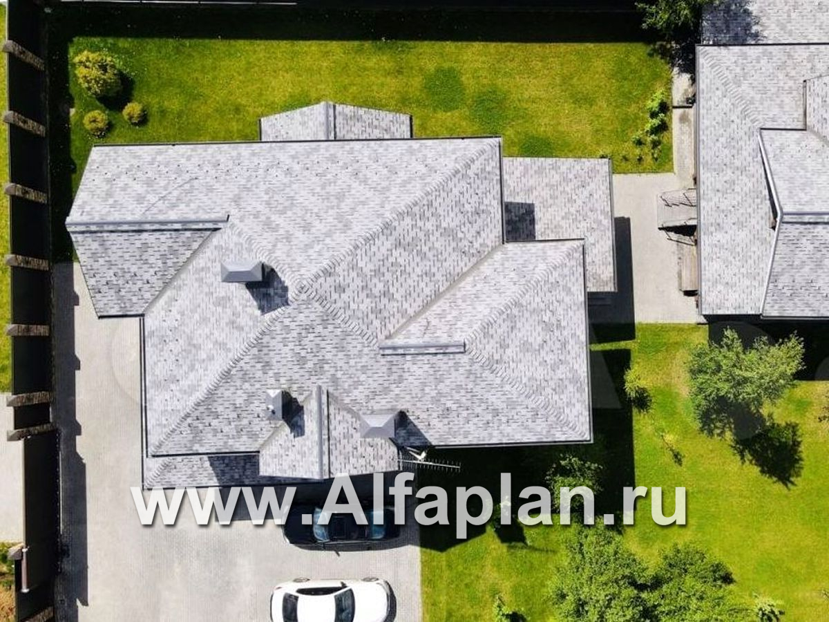 Проекты домов Альфаплан - «Вектор» - загородный коттедж с большими окнами - дополнительное изображение №5