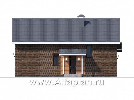 Проекты домов Альфаплан - «Омега» - рациональный коттедж с удобной планировкой - превью фасада №3