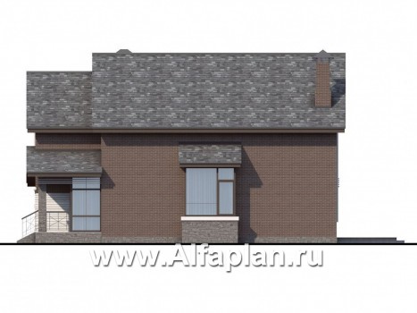 Проекты домов Альфаплан - «Эль-Ниньо» - современный дом с террасами - превью фасада №2