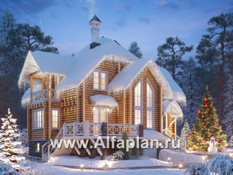 Проекты домов Альфаплан - «Транк Хаус» - деревянный дом с террасой - превью дополнительного изображения №1