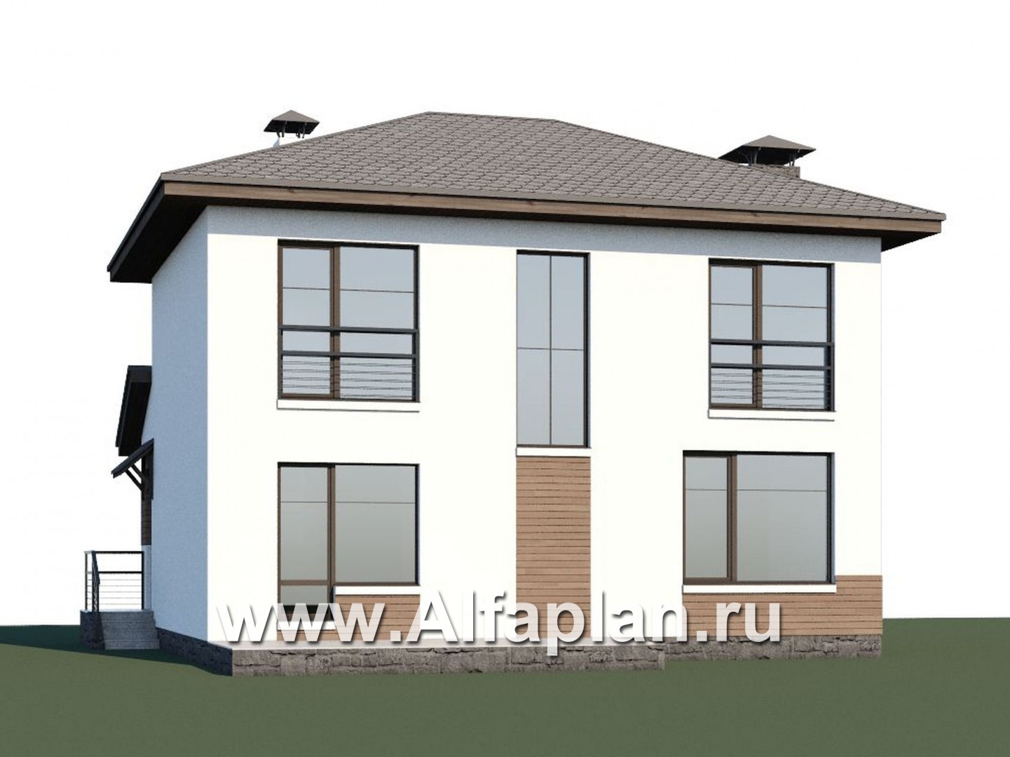 Проекты домов Альфаплан - Двухэтажный дом из кирпича «Карат» - дополнительное изображение №1