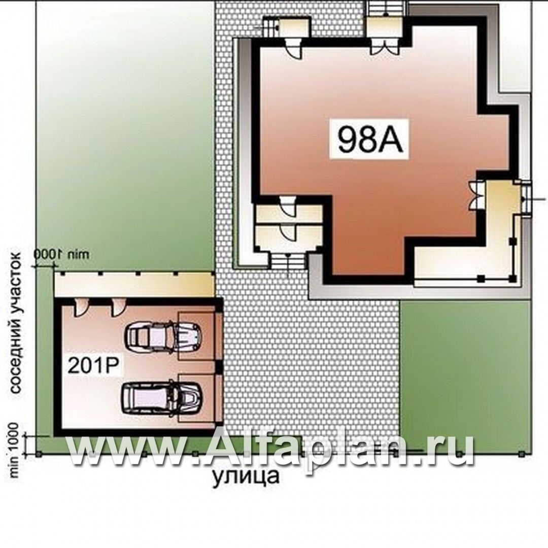 «Голицын»_ДУО - проект двухэтажного дома в стиле модерн + проект гаража на 2 авто - дизайн дома №2