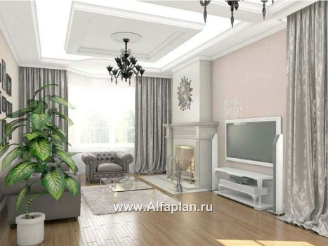 Проекты домов Альфаплан - «Ретростилиса Плюс» - удобный дом с цокольным этажом - превью дополнительного изображения №8