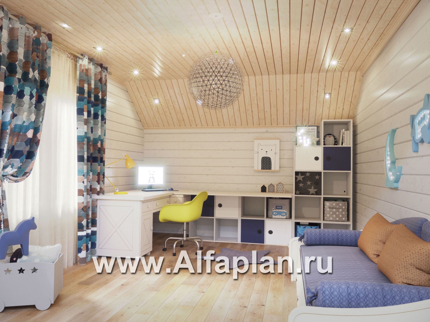Проекты домов Альфаплан - Проект комфортабельного дома из бруса - дополнительное изображение №8