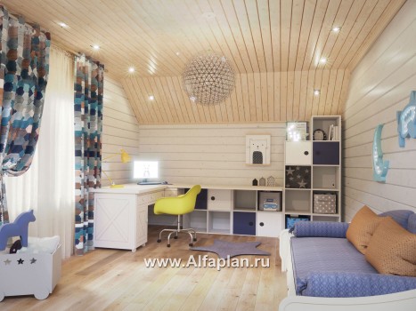 Проекты домов Альфаплан - Проект комфортабельного дома из бруса - превью дополнительного изображения №8