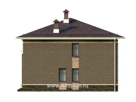 Проекты домов Альфаплан - "Римские каникулы" - проект двухэтажного дома, с террасой в классическом стиле - превью фасада №2