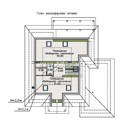 «Октоберфест» - проект двухэтажного дома в немецком стиле, баварская кладка - превью план дома