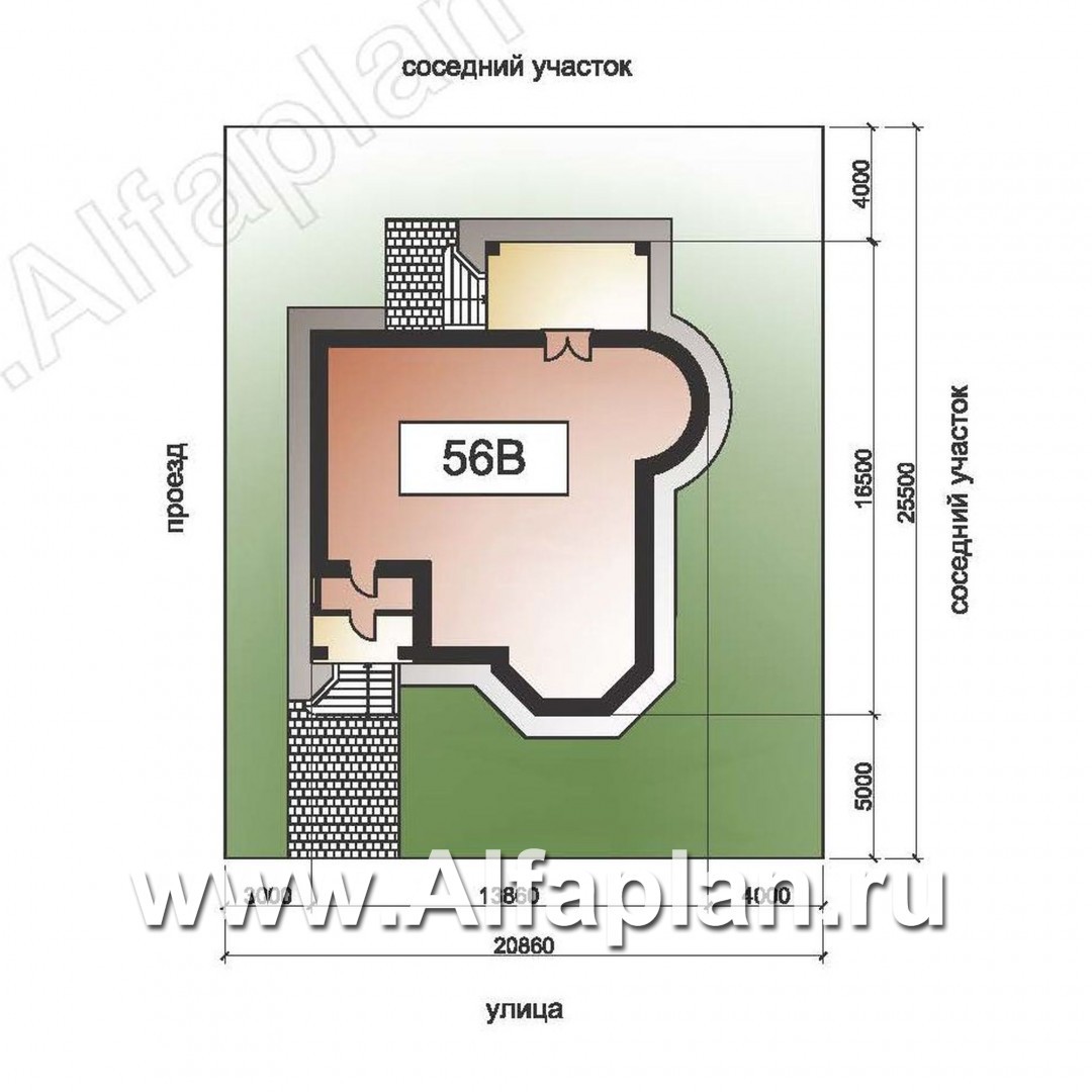 Проекты домов Альфаплан - «Ювенил» - двухэтажный загородный дом - дополнительное изображение №5