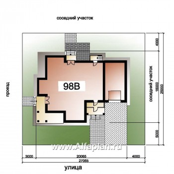 «Голицын» - проект двухэтажного дома, с двусветной гостиной и с террасой, в стиле модерн, с гаражом - превью дополнительного изображения №2