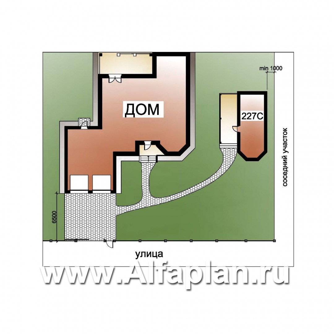 Проекты домов Альфаплан - Маленькая баня из газобетона для маленького участка - дополнительное изображение №4
