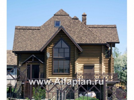 Проекты домов Альфаплан - «Транк Хаус» - деревянный дом с террасой - превью дополнительного изображения №2