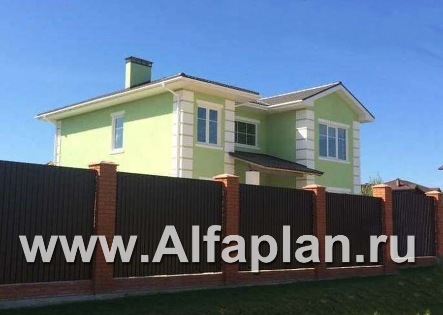 Проекты домов Альфаплан - «Репутация» - дом с аристократическими фасадами - дополнительное изображение №3