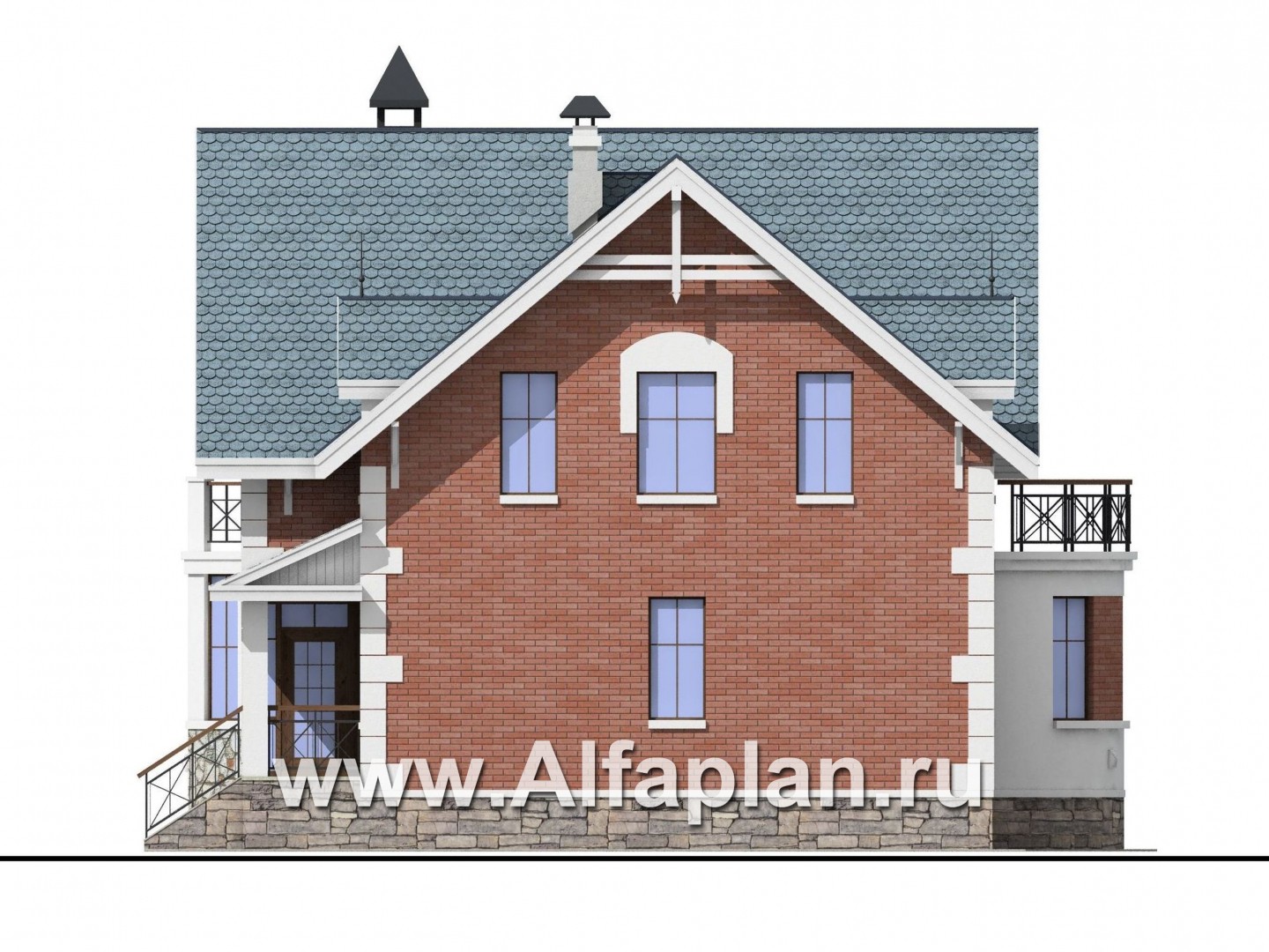 Проекты домов Альфаплан - «Стелла»- компактный дом для маленького участка  - изображение фасада №2