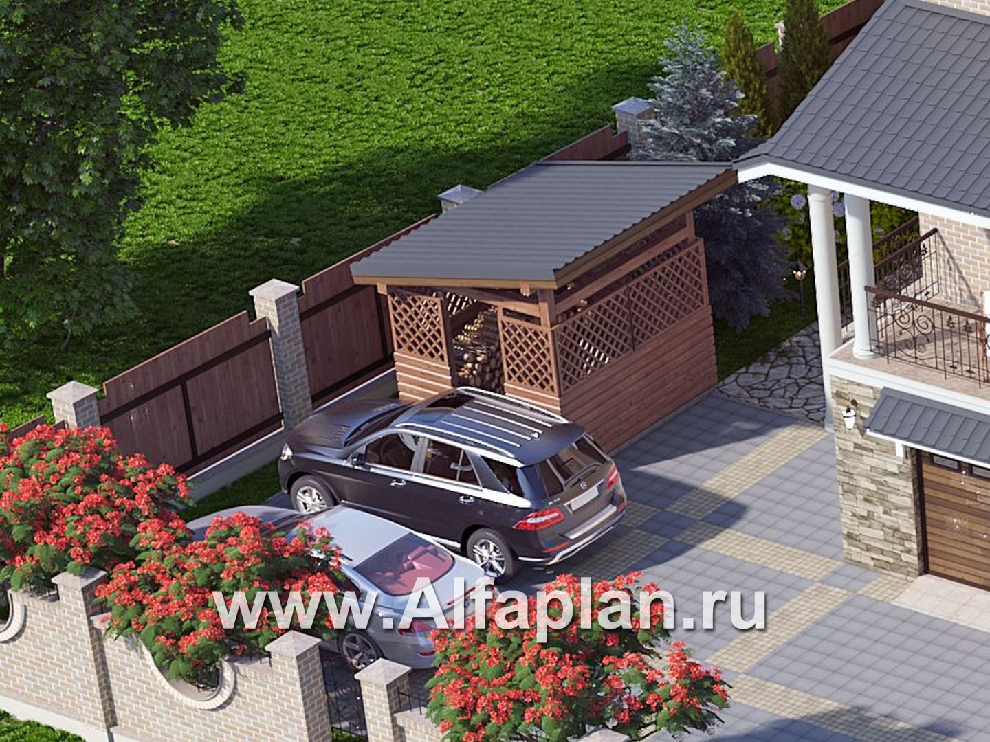 Проекты домов Альфаплан - Дровник - основное изображение