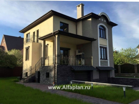 Проекты домов Альфаплан - «Юсупов» - особняк с просторной гостиной - превью дополнительного изображения №4