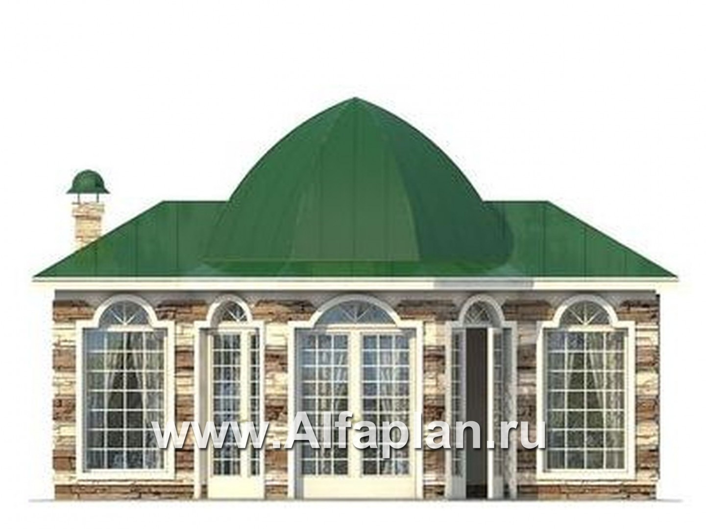 Проекты домов Альфаплан - Садовая беседка - изображение фасада №1