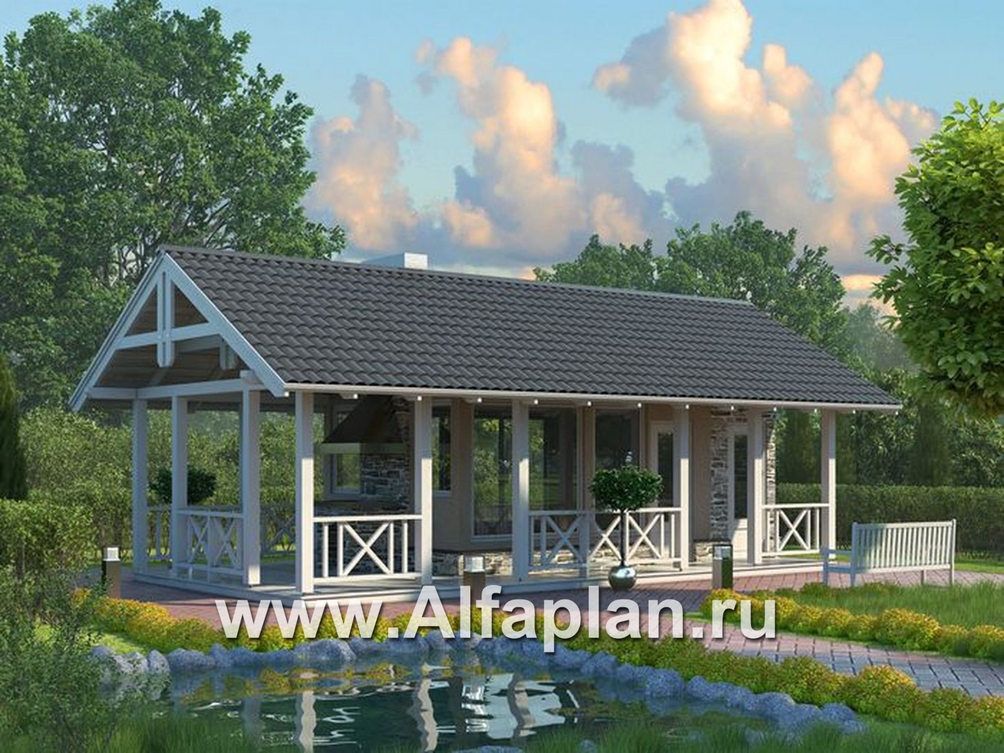Проекты домов Альфаплан - Садовая беседка - основное изображение