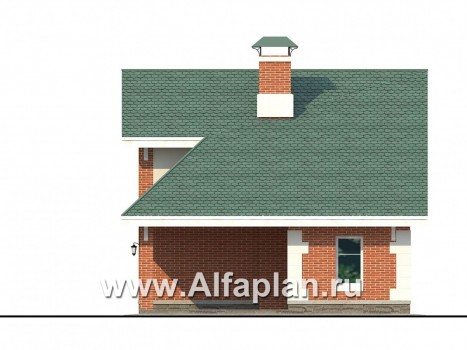 Проекты домов Альфаплан - Гараж со студией в мансарде - превью фасада №2