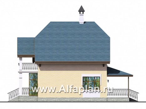 «Дачный комфорт» - проект двухэтажного дома, с террасой - превью фасада дома