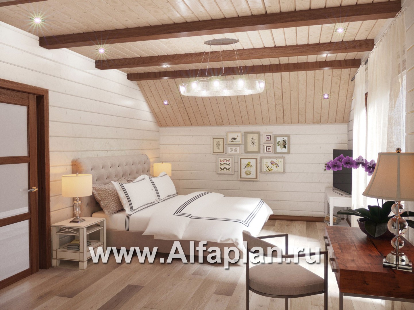 Проекты домов Альфаплан - Комфортабельный дом из бруса - дополнительное изображение №5