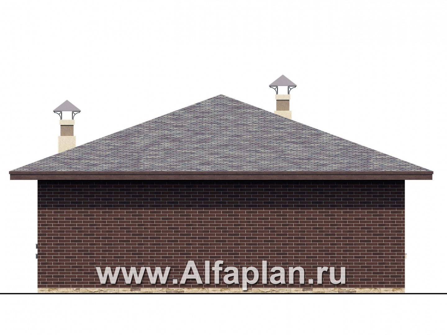 Проекты домов Альфаплан - «Дега» - стильный, компактный дачный дом из газобетона - изображение фасада №4