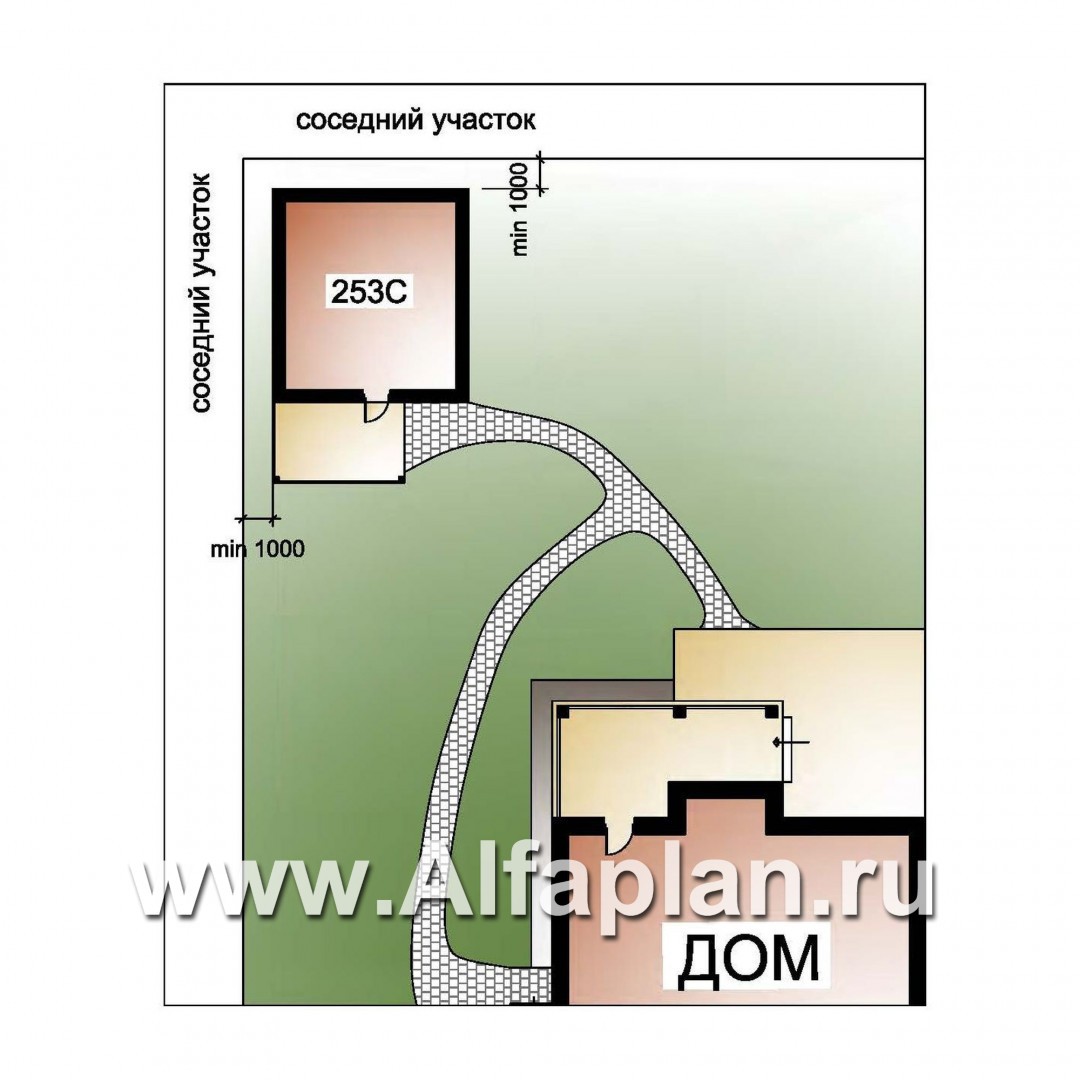 Проекты домов Альфаплан - Комфортабельная баня  с верандой - дополнительное изображение №2